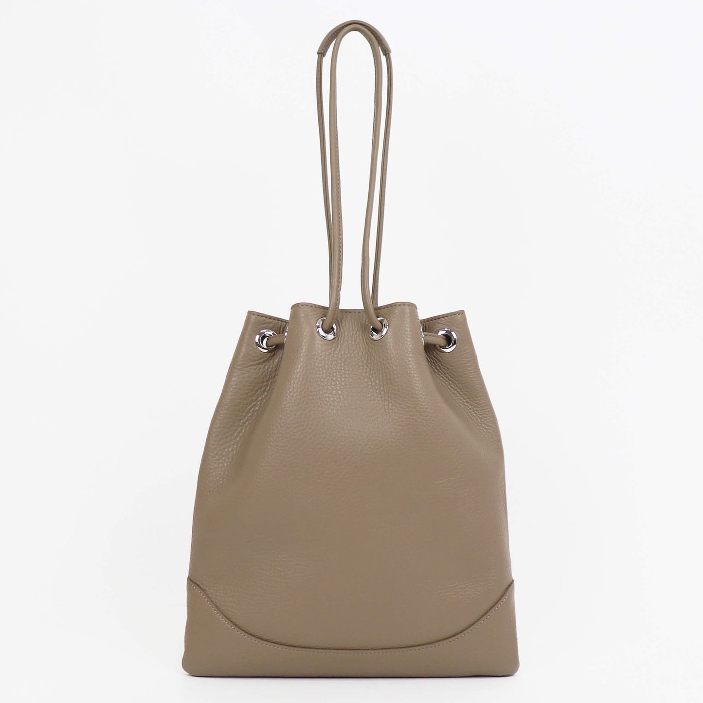 PELLE MORBIDA（ペッレ モルビダ）ドローストリングバッグ【トープ】国内正規品