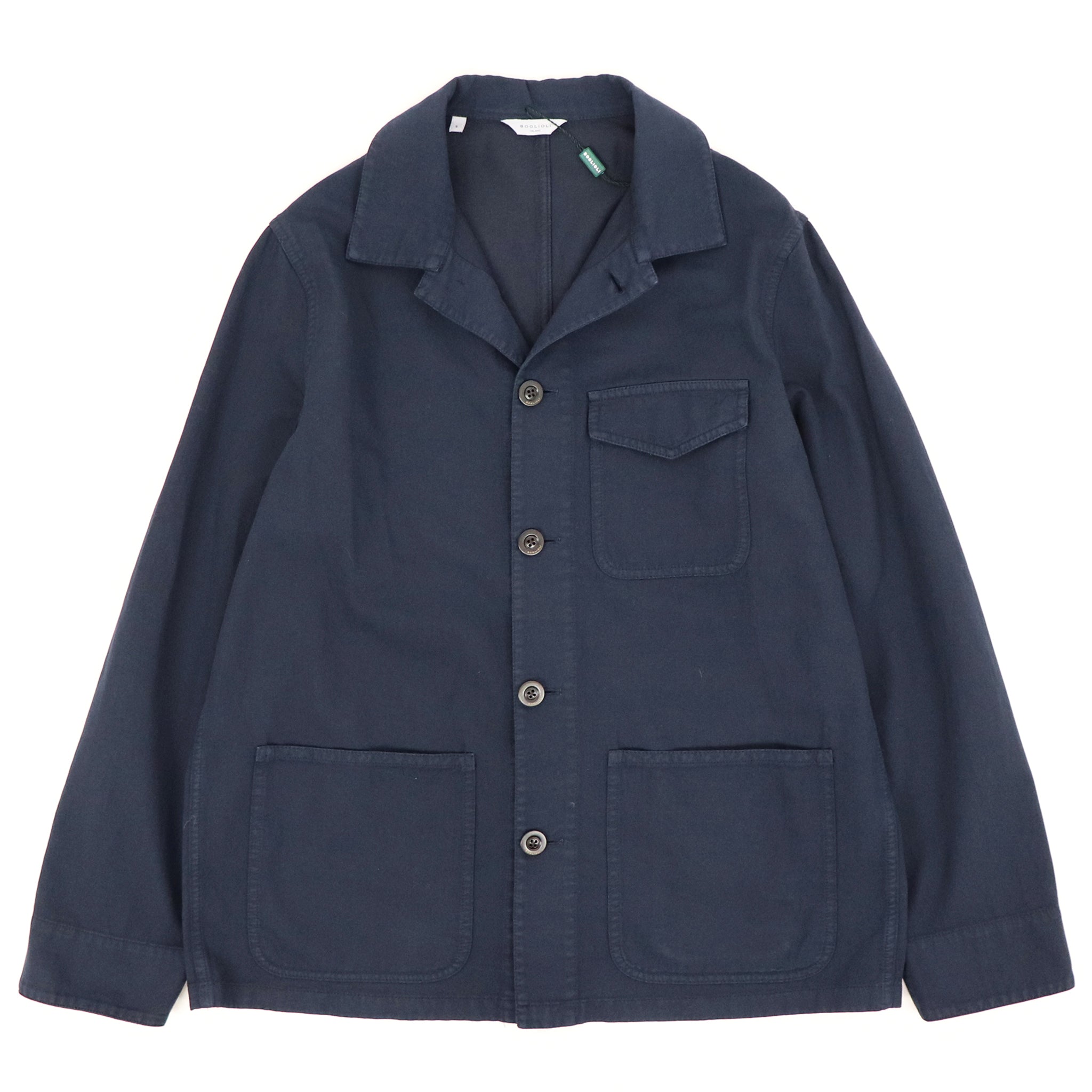 ボリオリBOGLIOLIのジャケット、46サイズ、ブルーネイビー BOGLIOLI（ボリオリ）カバーオール ジャケット【ネイビー】国内正規品