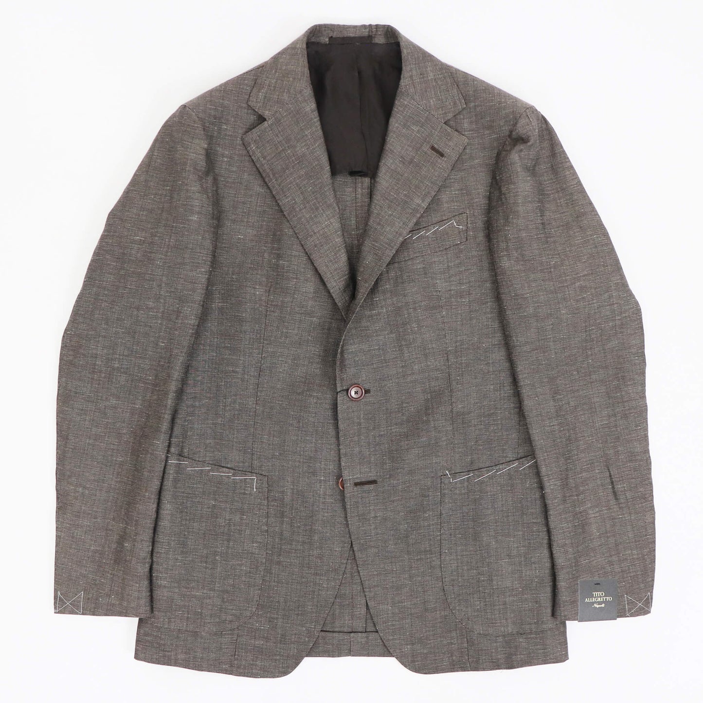 TITO ALLEGRETTO（ティト アレグレット）シングル ジャケット ウールリネン ジャケット【ブラウン】国内正規品