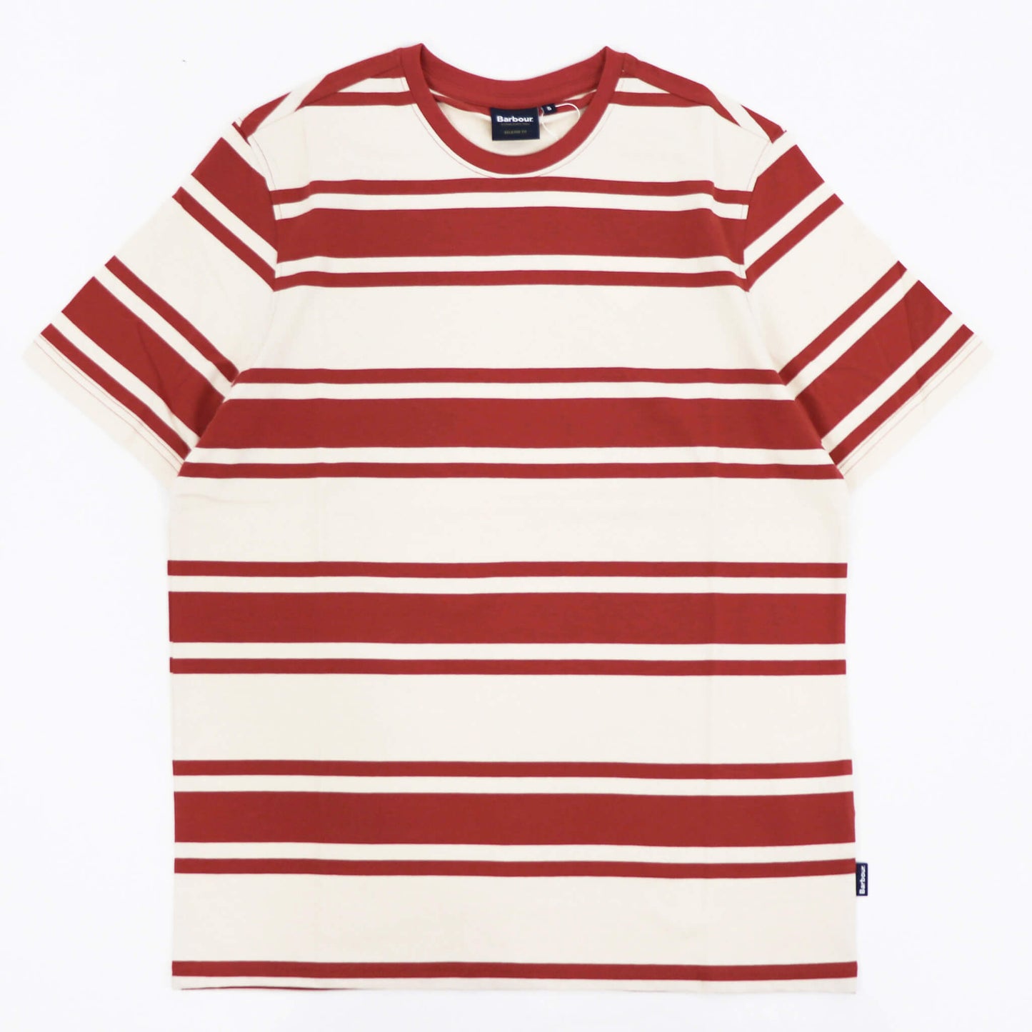 Barbour（バブアー）ボーダー Tシャツ【オフホワイト×レッド】国内正規品