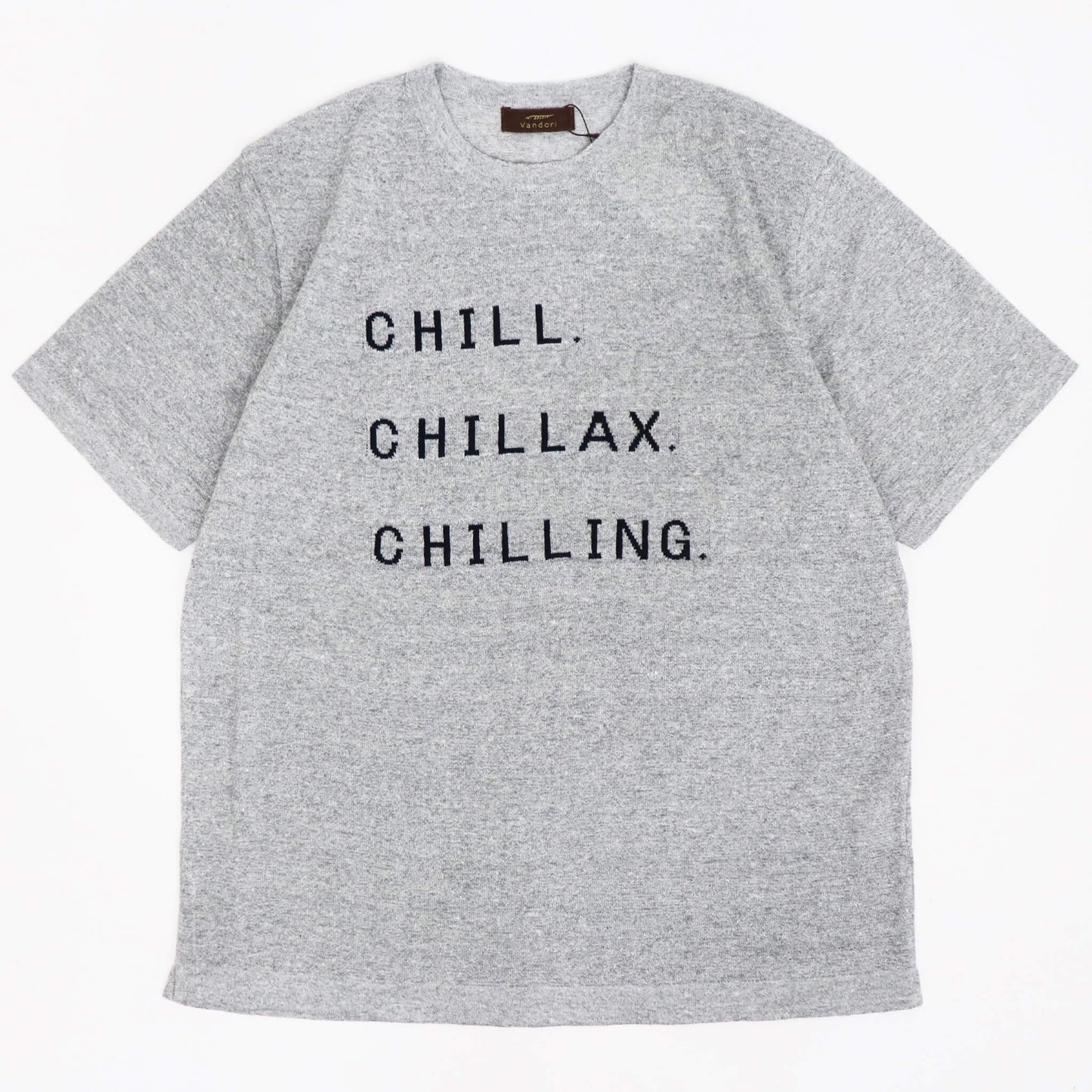 Vandori（ヴァンドリ）リネンコットン CHILL レタードTシャツ【グレー】国内正規品