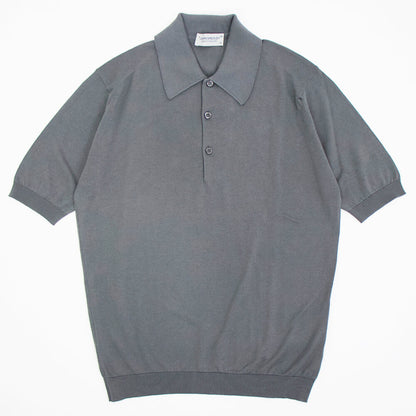 JOHN SMEDLEY（ジョンスメドレー）EASY FIT ISIS SHIRT FC SS シーアイランド コットン 30ゲージ 半袖 ニット ポロシャツ【コブルグレー】国内正規品