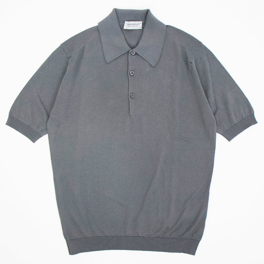 JOHN SMEDLEY（ジョンスメドレー）EASY FIT ISIS SHIRT FC SS シーアイランド コットン 30ゲージ 半袖 ニット ポロシャツ【コブルグレー】国内正規品