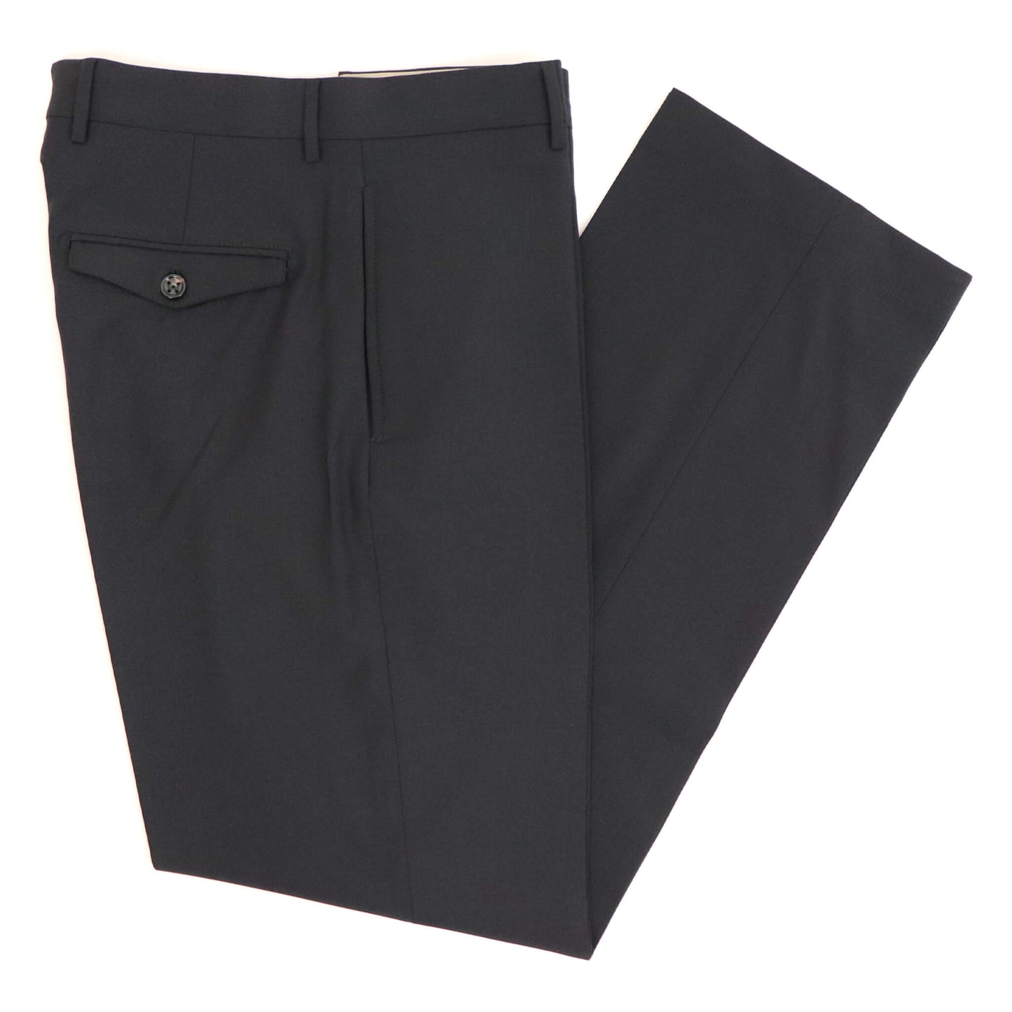 BERWICH（ベルウィッチ）LUCANO LONG ノープリーツ ワイドテーパード ストレッチ パンツ【ブラック】国内正規品