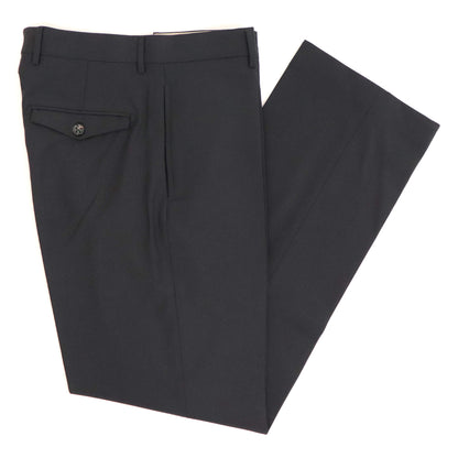 BERWICH（ベルウィッチ）LUCANO LONG ノープリーツ ワイドテーパード ストレッチ パンツ【ブラック】国内正規品