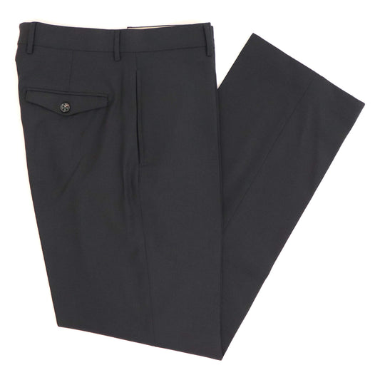 BERWICH（ベルウィッチ）LUCANO LONG ノープリーツ ワイドテーパード ストレッチ パンツ【ブラック】国内正規品