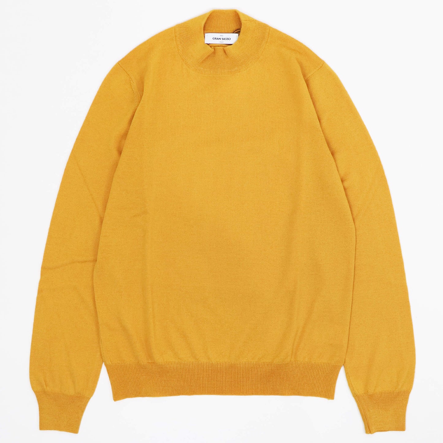GRAN SASSO（グランサッソ）12ゲージ ウールモックネックニット ロングスリーブ 長袖【マスタード】国内正規品