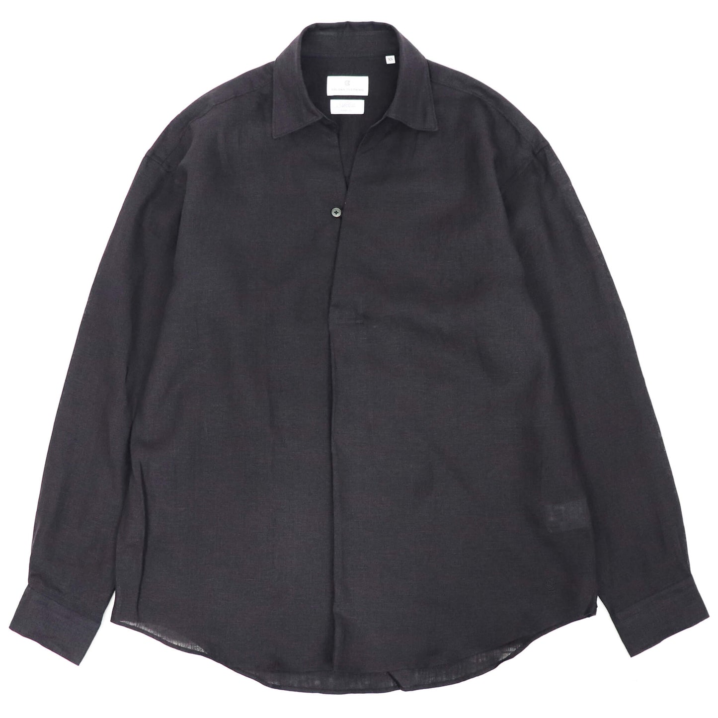 COLONY CLOTHING（コロニークロージング）ALBINI LINEN POOL SIDE SHIRT アルビニ リネン プールサイド シャツ【ブラック】国内正規品