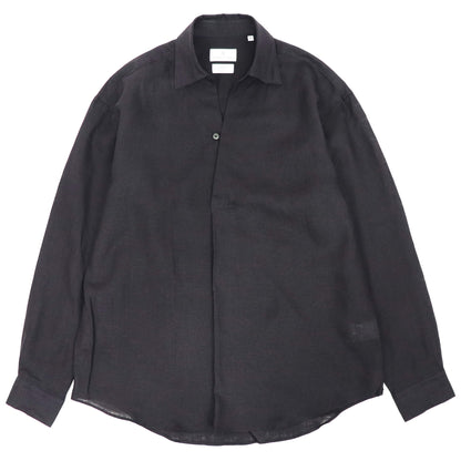 COLONY CLOTHING（コロニークロージング）ALBINI LINEN POOL SIDE SHIRT アルビニ リネン プールサイド シャツ【ブラック】国内正規品