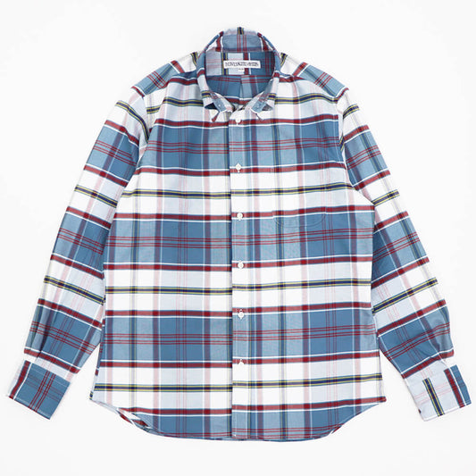 INDIVIDUALIZED SHIRTS（インディヴィジュアライズド シャツ）ボタンダウンチェックシャツ 【ブルー×ホワイト】国内正規品