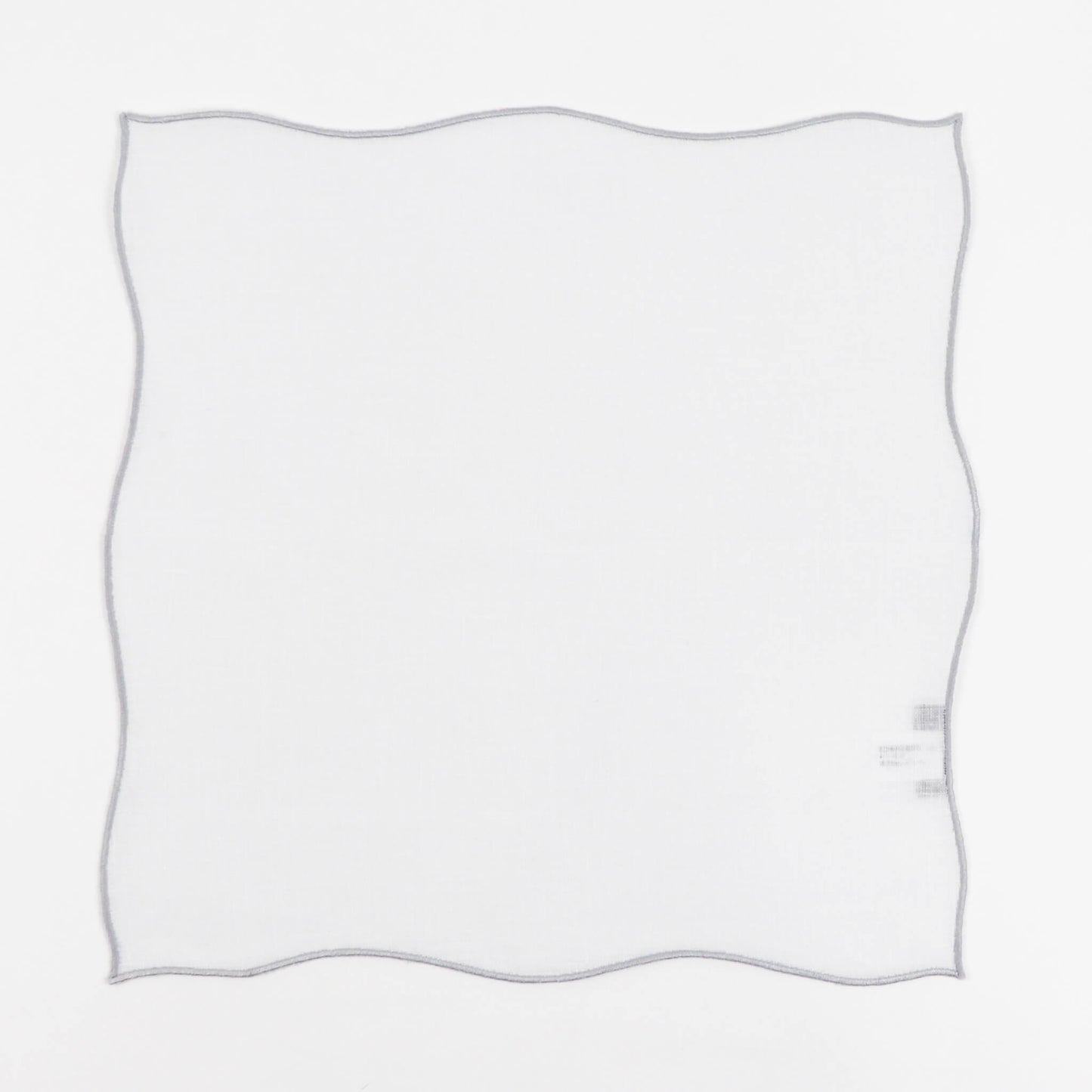 MUNGAI（ムンガイ）ポケットチーフ リネン100% 【ホワイト×グレー】国内正規品