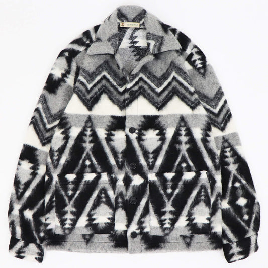 GUY ROVER（ギローバー）シャツブルゾン ネイティブ柄 【グレー×ホワイト×ブラック】国内正規品