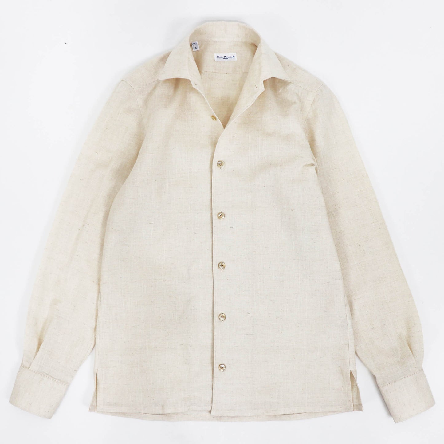 Errico Formicola（エリコ フォルミコラ）LECCE ワンピースカラー リネンシャツアウター【イエロー】国内正規品