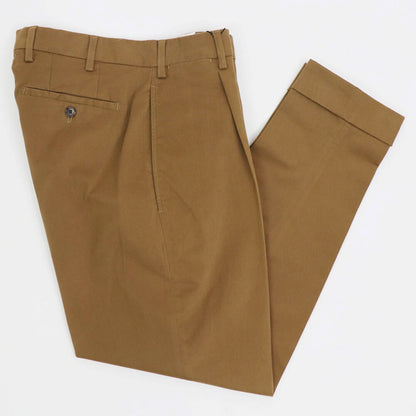BORELIO（ボレリオ）ワンプリーツ テーパード コットンパンツ【テラコッタ】国内正規品
