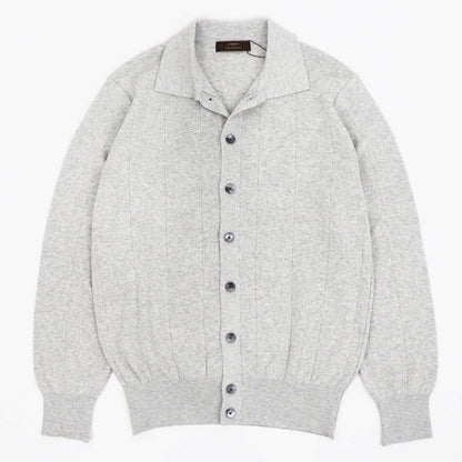 Vandori（ヴァンドリ）針抜き シャツカーディガンニット【ライトグレー】国内正規品