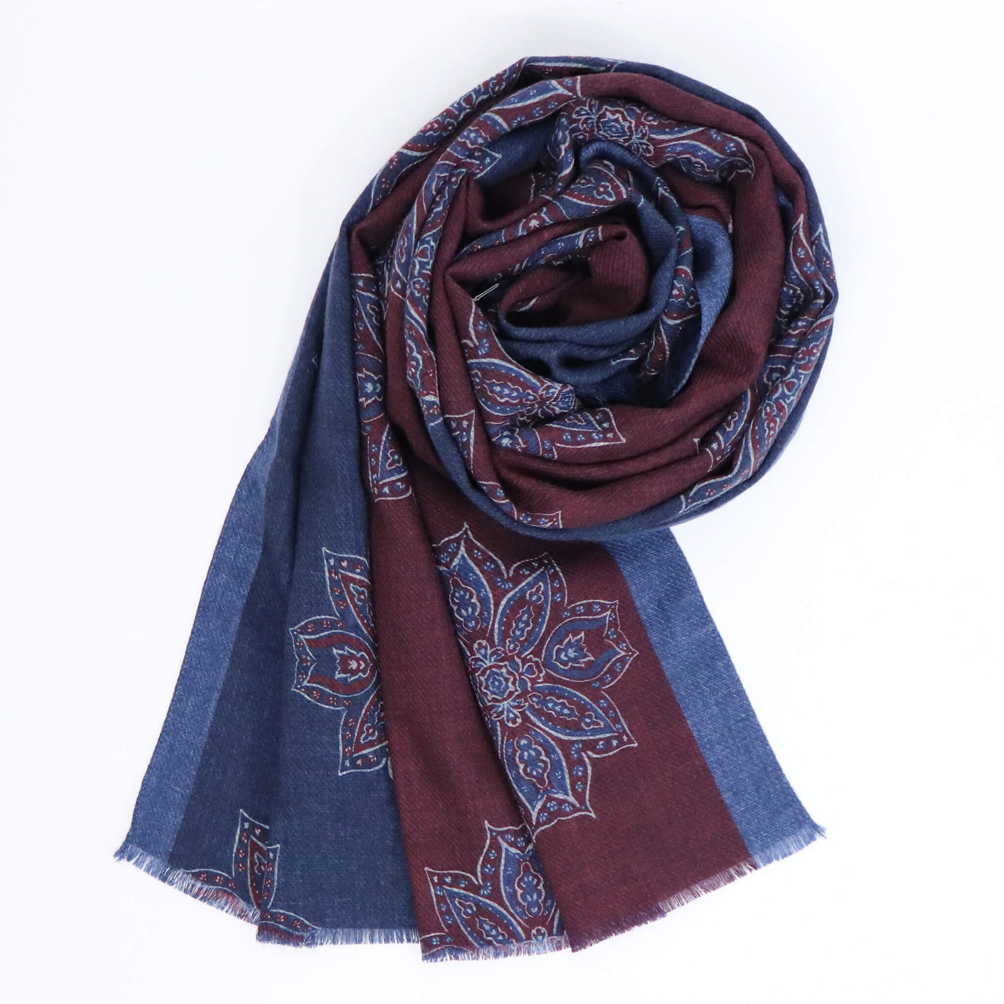 GIERRE MILANO ジエレ ペイズリー柄×ヘリンボーン柄 大判マフラー マフラー&ストール – Giotto（ジオット）