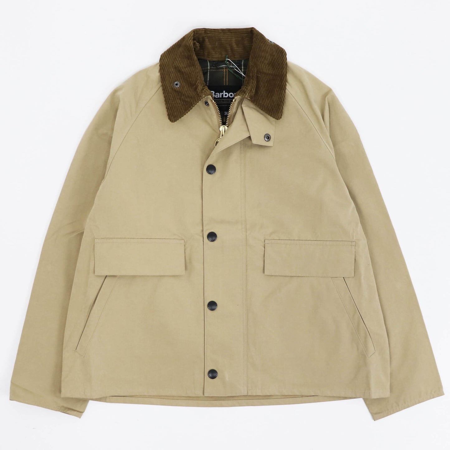 Barbour（バブアー）BORROWDALE / ボロウデイル ピーチスキン ショート ブルゾン【ベージュ】国内正規品