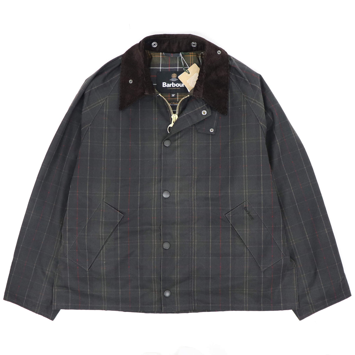 Barbour（バブアー）Tartan Transport Wax Jacket【オリーブ】国内正規品