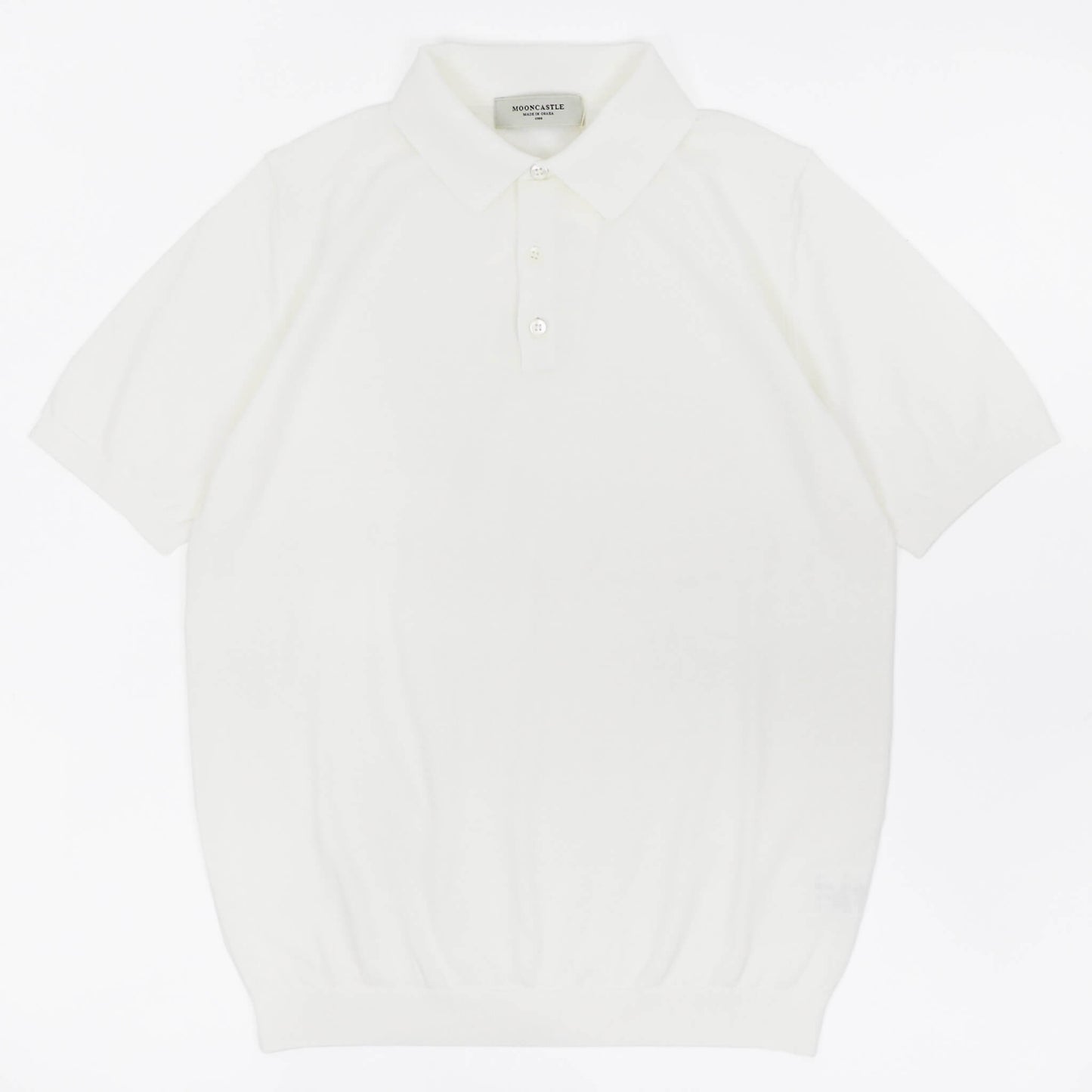 MOONCASTLE（ムーンキャッスル）ICE COTTON POLO NECK アイスコットン ニット ポロシャツ【オフホワイト】国内正規品