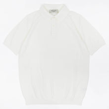 画像をギャラリービューアに読み込む, MOONCASTLE（ムーンキャッスル）ICE COTTON POLO NECK アイスコットン ニット ポロシャツ【オフホワイト】国内正規品

