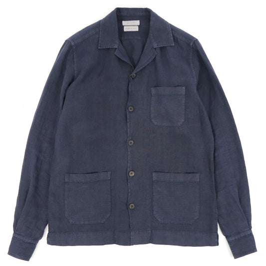 DEVORE（デヴォレ）セットアップ リネン カバーオールジャケット【ネイビー】国内正規品
