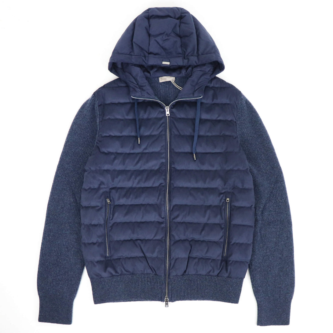 HERNO（ヘルノ）RESORT フェイクスエードニットコンビブルゾン