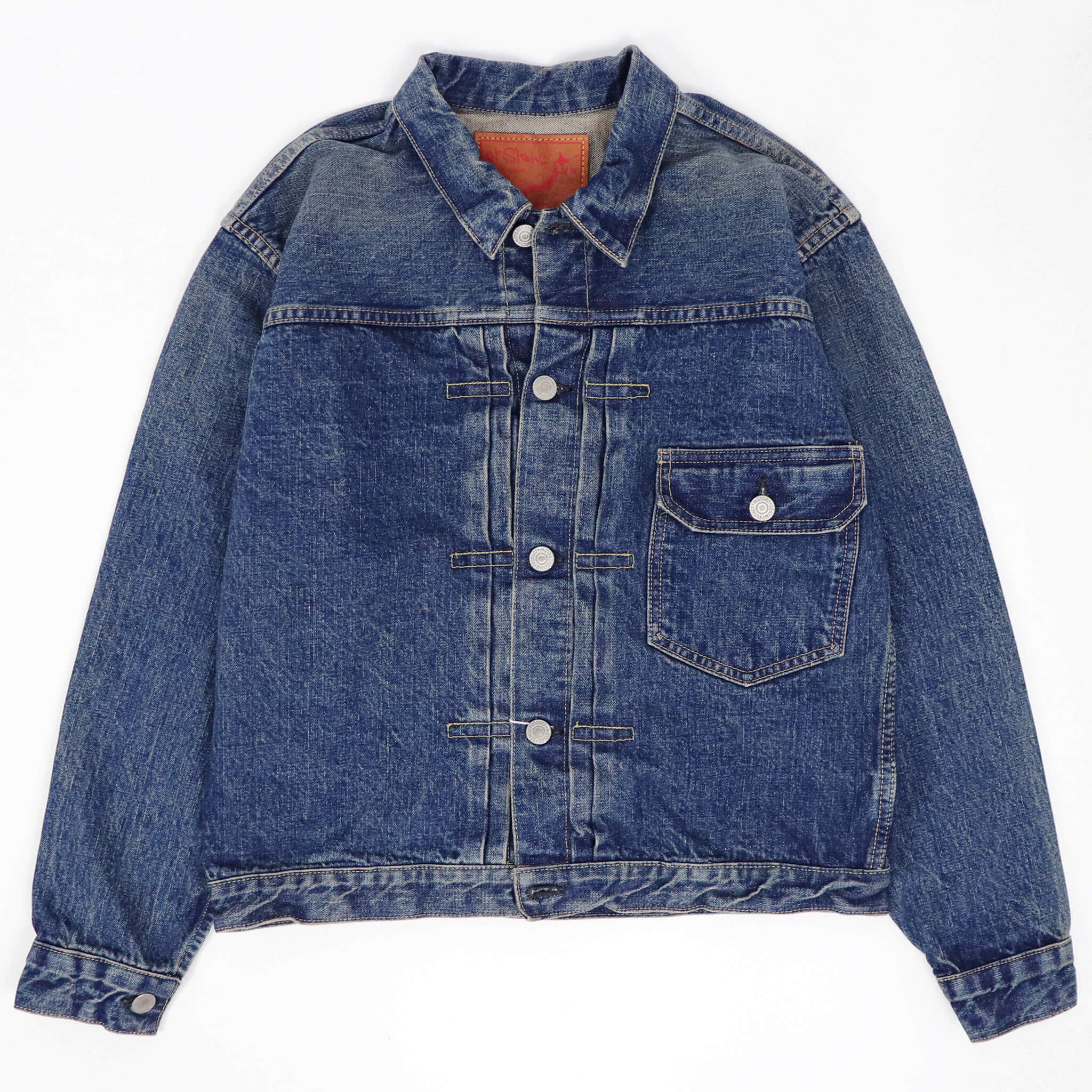Brouse orSlow(オアスロウ)TYPE1 PLEATED FRONT DENIM BROUSE 03-6011 デニムトラッカージャケット【YE ...