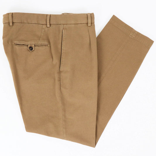 DEVORE（デヴォレ）後染めコットンストレッチパンツ【キャメル】国内正規品