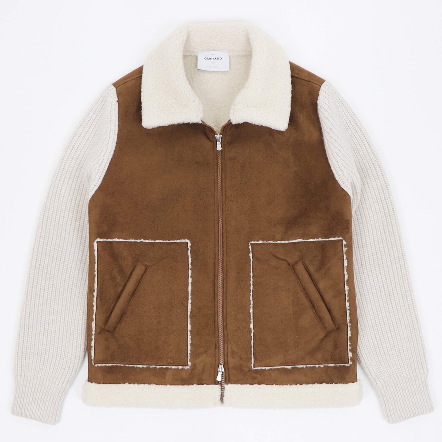 GRAN SASSO（グランサッソ）エコムートンブルゾン【ブラウン】国内正規品