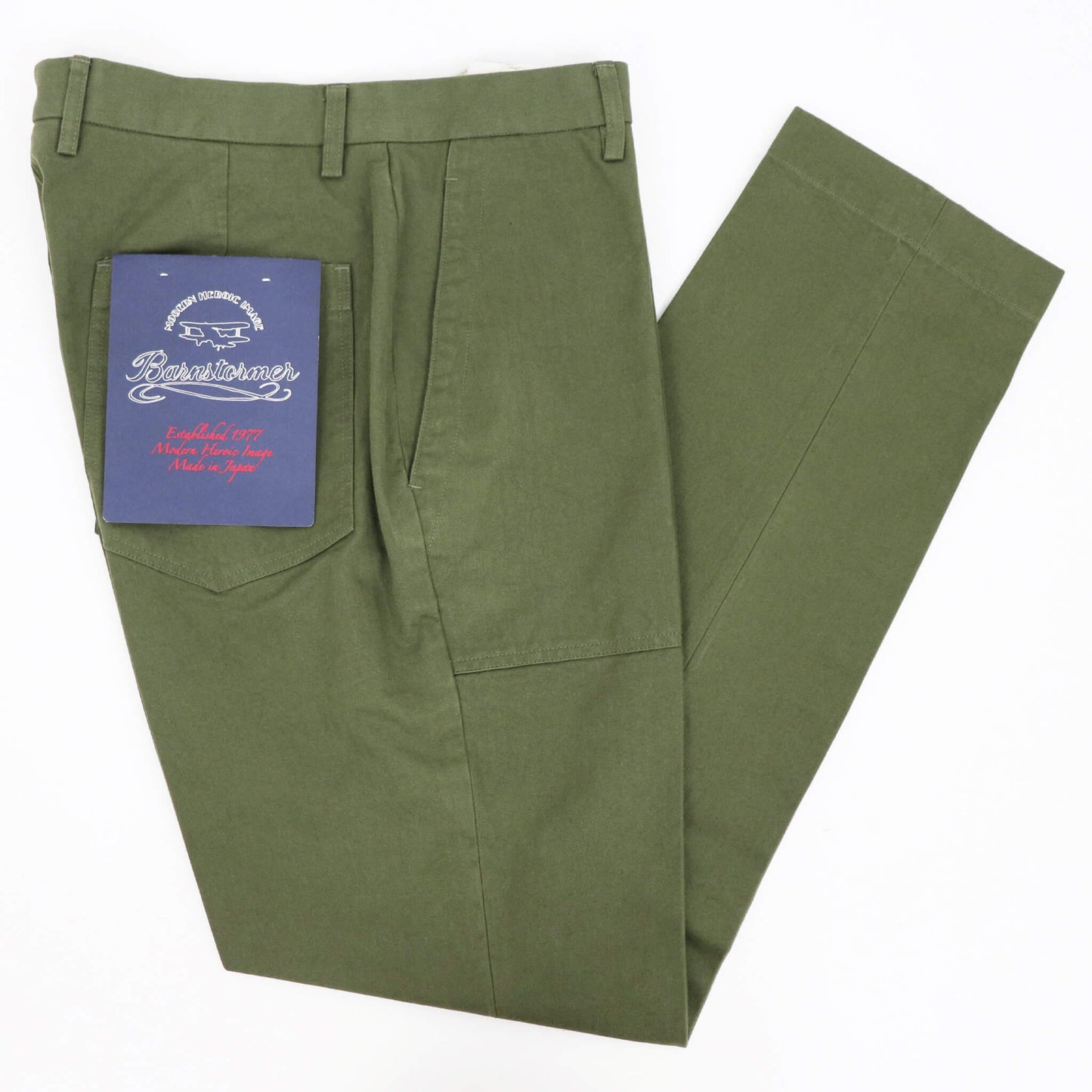 BARNSTORMER（バーンストーマー）DRESS FATIGUE PANTS ドレスファティーグ へリンボーン パンツ 1333-KSP【オリーブ】国内正規品