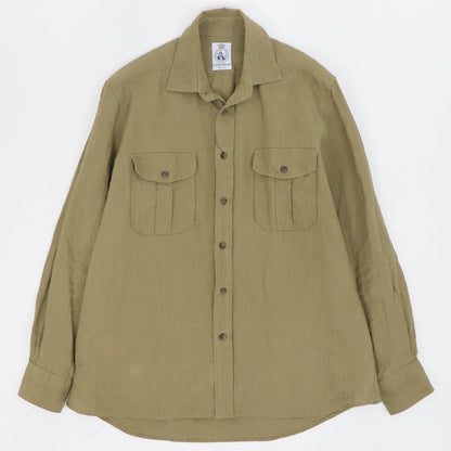 CORDINGS（コーディングス）アイリッシュリネンオーバーシャツ【セージグリーン】国内正規品