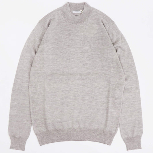 nomiamo（ノミアモ）12G メリノウール モックネックニット【トープベージュ】国内正規品