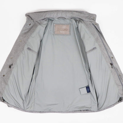 HERNO（ヘルノ）M65 ストレッチスエード ブルゾン【メランジグレー】国内正規品