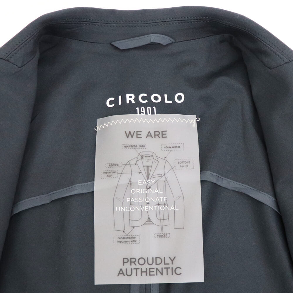 CIRCOLO 1901（チルコロ 1901）ジャージー素材 ダブルブレストジャケット【ネイビー】国内正規品