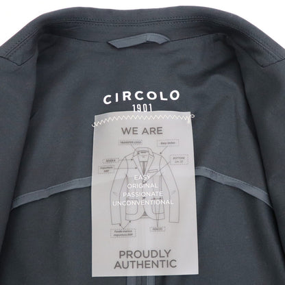 CIRCOLO 1901（チルコロ 1901）ジャージー素材 ダブルブレストジャケット【ネイビー】国内正規品
