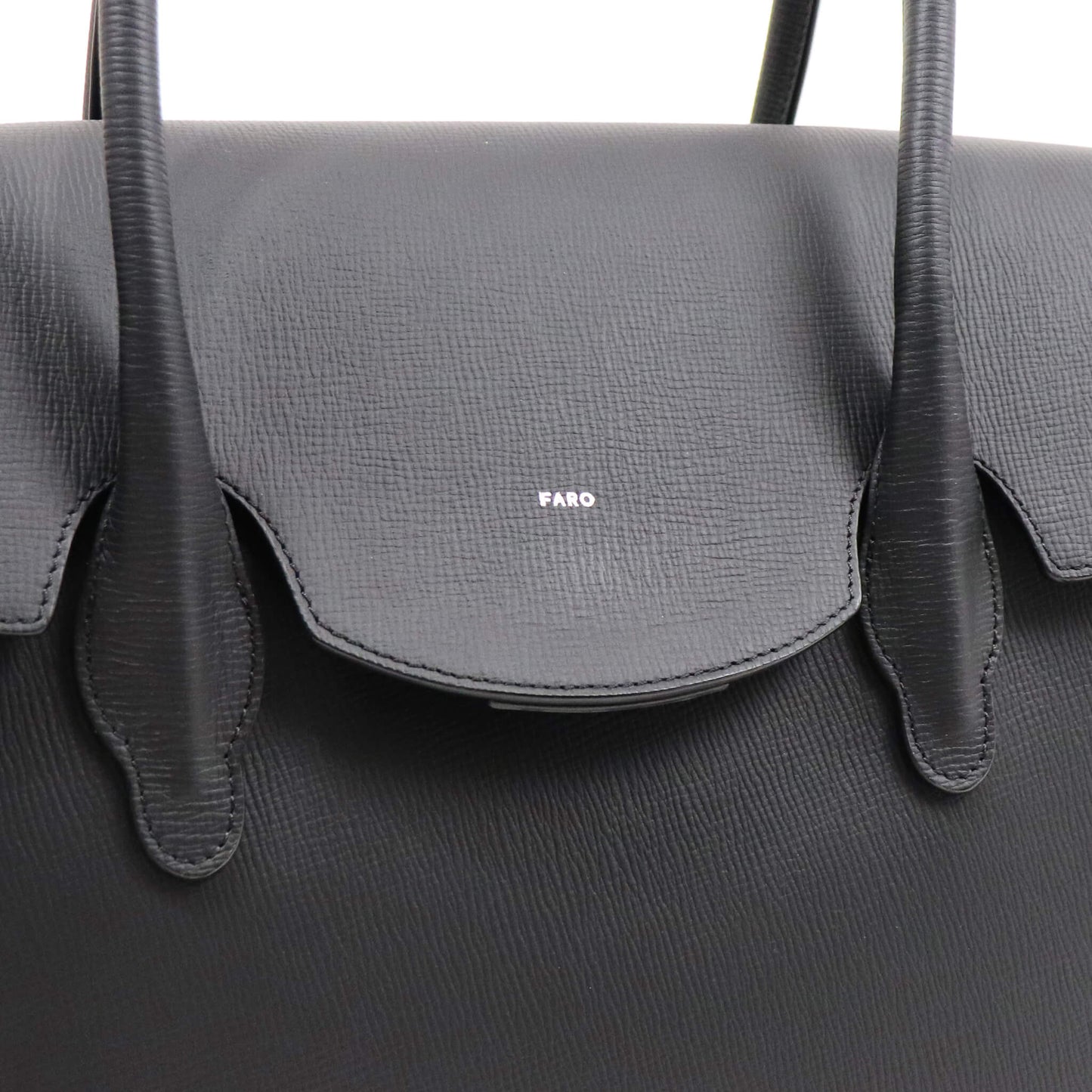 FARO（ファーロ）Cartello Flap Tote / カルテッロ フラップ トートバッグ【ブラック】国内正規品