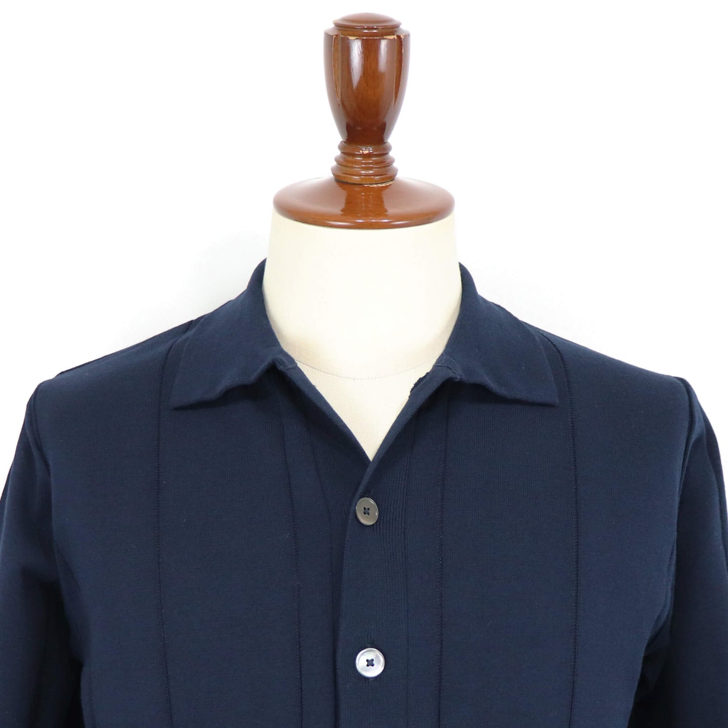 Blu Bre（ブルブレ）針抜き シャツカーディガンニット【DARK NAVY】国内正規品