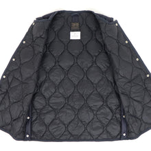 画像をギャラリービューアに読み込む, TAION（タイオン）ミリタリー クルーネック ダウンベスト ソフトシェル【ネイビー】国内正規品
