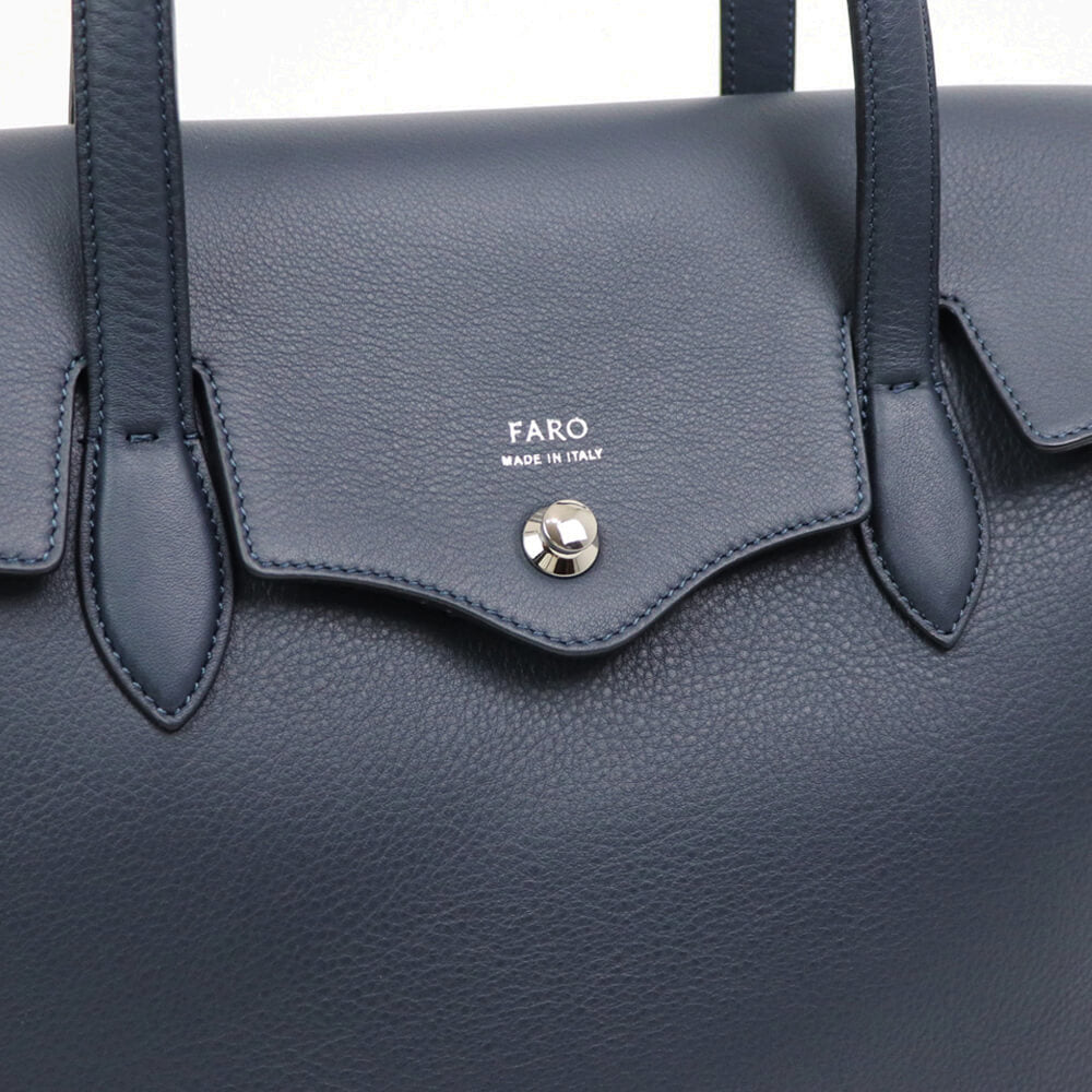 FARO（ファーロ）FRATELLI MOUSSE フラップトートバッグ【ネイビー