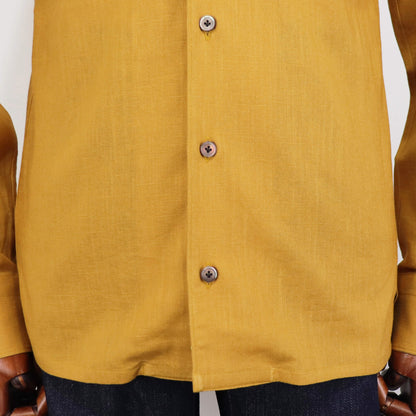 Errico Formicola（エリコ フォルミコラ）LECCE ワンピースカラー リネンシャツアウター【マスタード】国内正規品