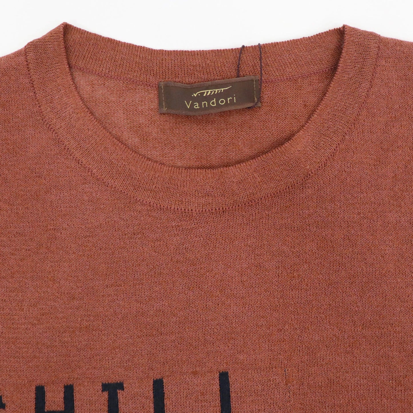 Vandori（ヴァンドリ）リネンコットン CHILL レタードTシャツ【テラコッタ】国内正規品