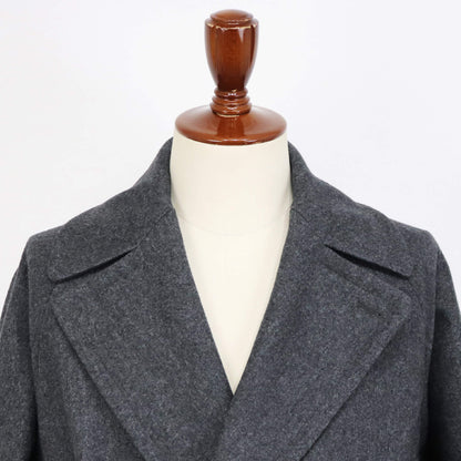 hevo（イーヴォ）BRINDISI ブリンディジ ダブルブレスト ベルテッド ウール コート【チャコールグレー】国内正規品