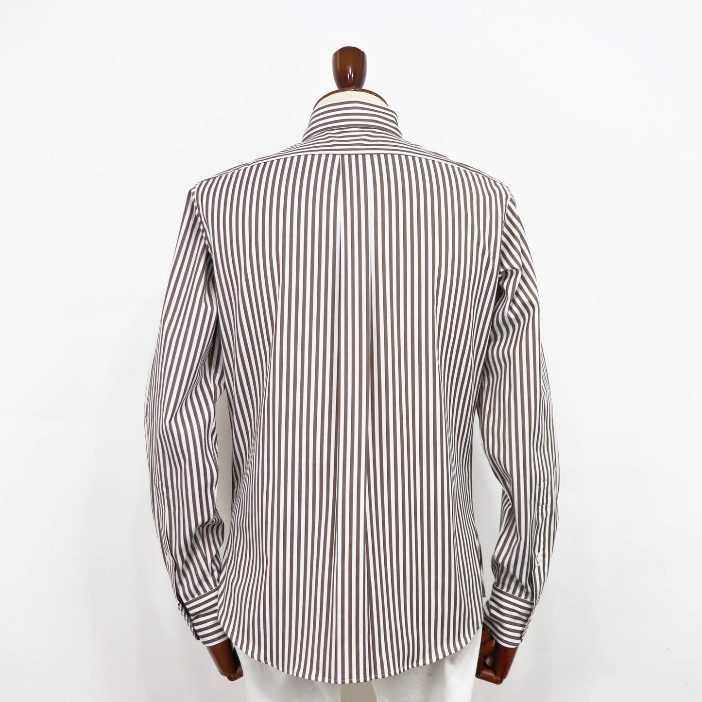 Giotto（ジオット）ストライプ ボタンダウン シャツ【ブラウン】国内正規品