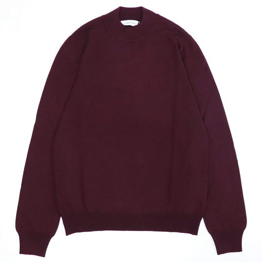 GRAN SASSO（グランサッソ）12ゲージ ウールモックネックニット ロングスリーブ 長袖【ボルドー】国内正規品