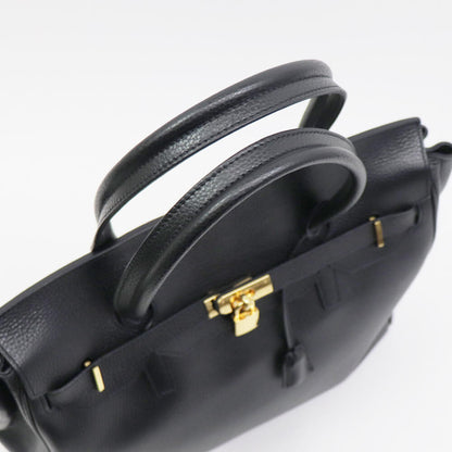 CAVALLERESCO（カヴァレレスコ）シュリンクレザー 被せ付き ボストンバッグ【ブラック×ゴールド】国内正規品