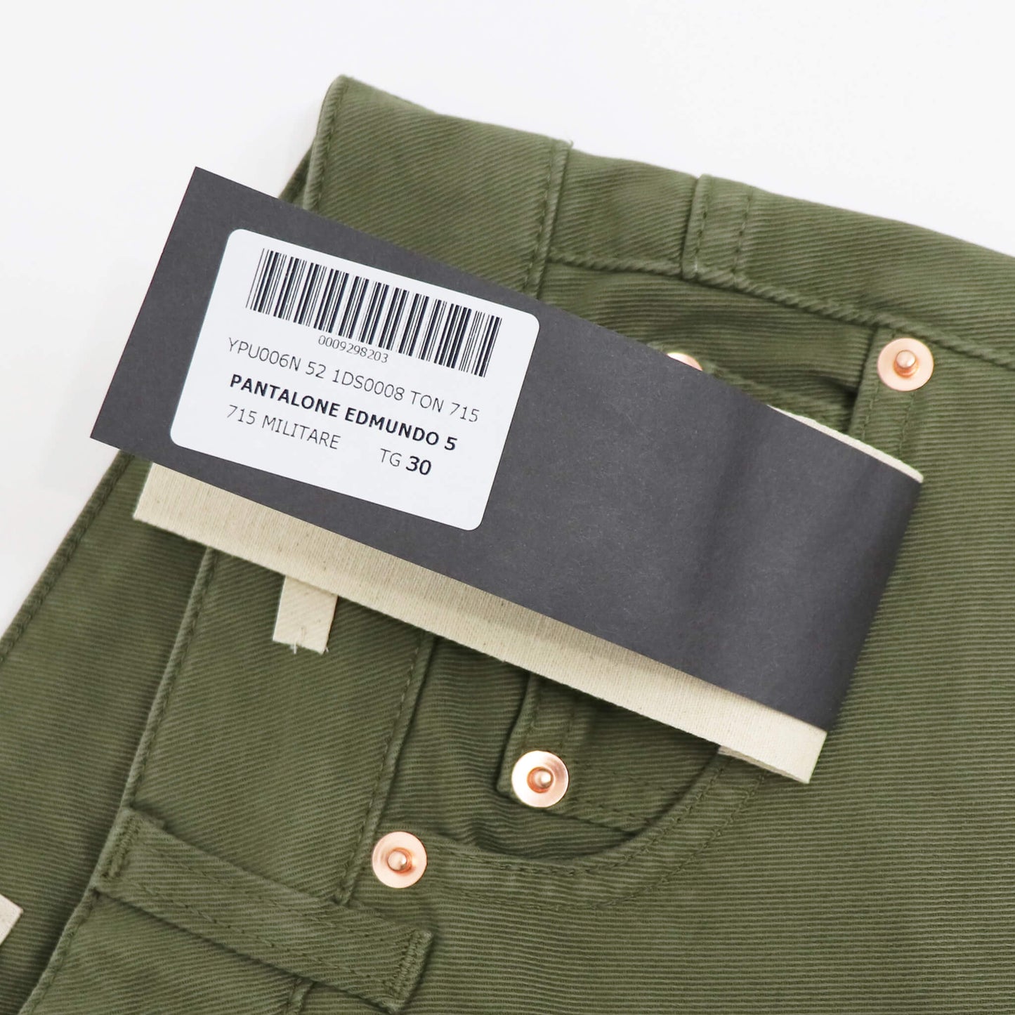 YCHAI（イカイ）EDMUNDO / エドモンド 製品染め ストレッチ コットンパンツ【ミリタリーグリーン】国内正規品