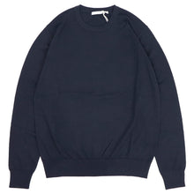 画像をギャラリービューアに読み込む, nomiamo（ノミアモ）定番 クルーネック ニット 33ゲージ【ダークネイビー】国内正規品
