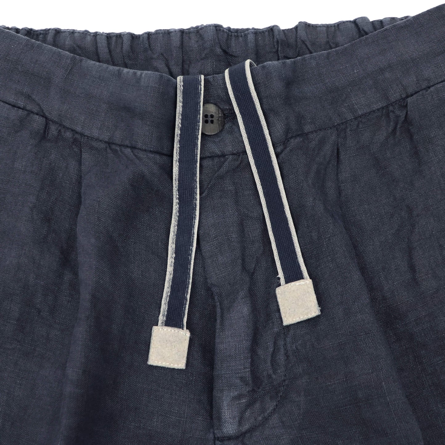DEVORE（デヴォレ）リネン ドローコード リラックスショーツ【ネイビー】国内正規品