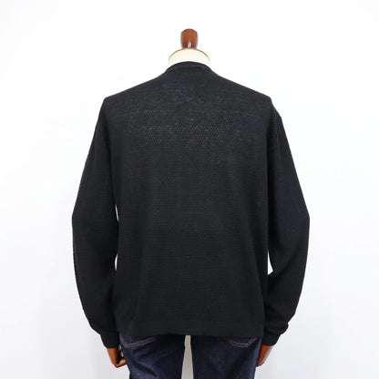 Blu Bre（ブルブレ）リネンシルク ボタンレスカーディガン【ブラック】国内正規品