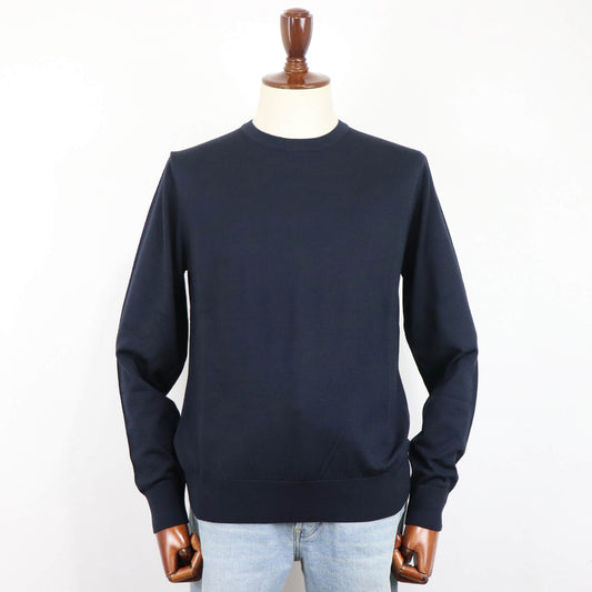 nomiamo（ノミアモ）定番 クルーネック ニット 33ゲージ【ダークネイビー】国内正規品